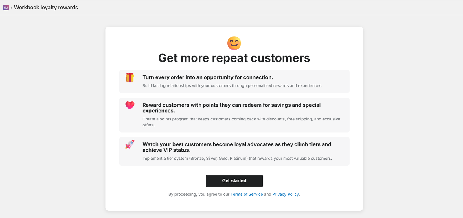 Get more repeat customers - Workbook loyalty rewards Overview